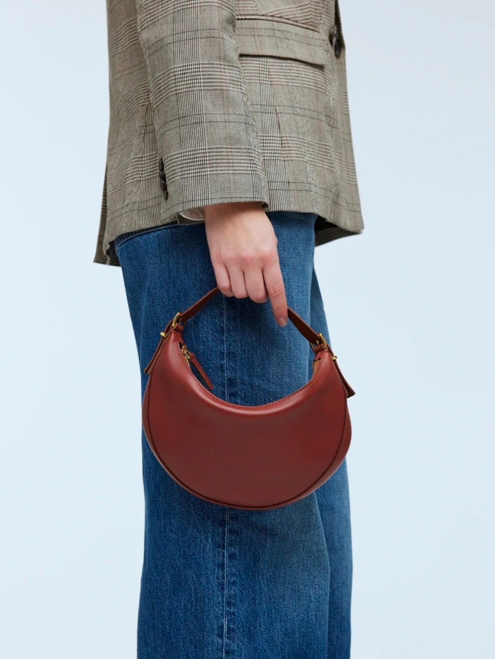 Madewell The Essential Convertible Top Handle Crossbody Mini Bag Warm Cinnamon